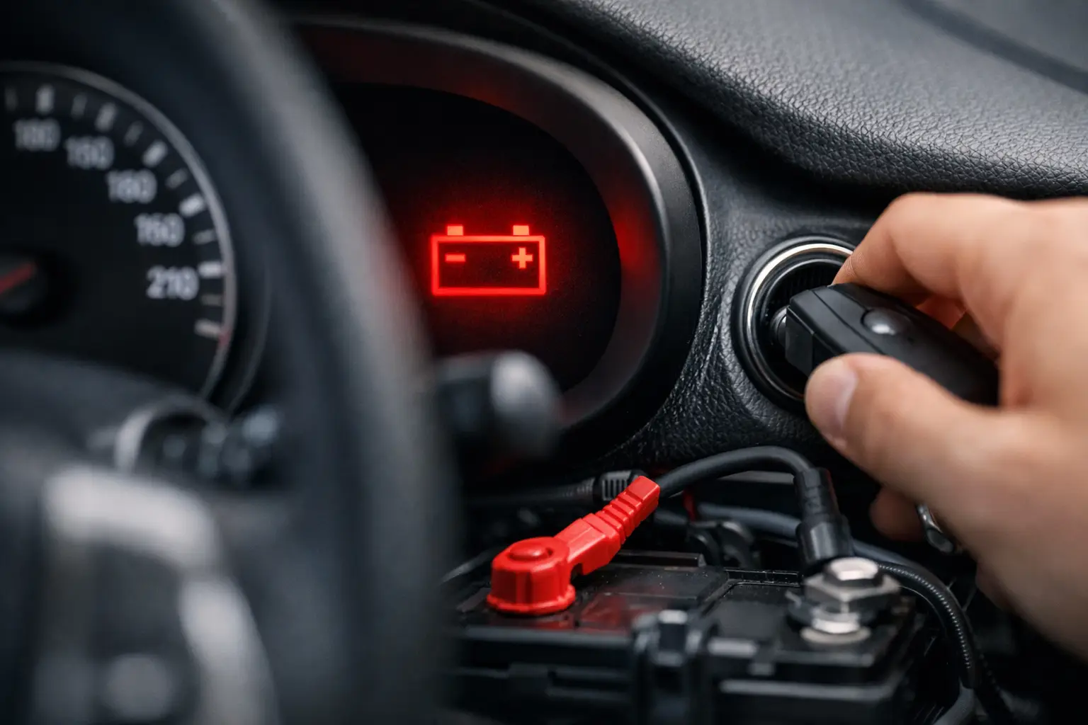 Qué significa el testigo de batería del coche