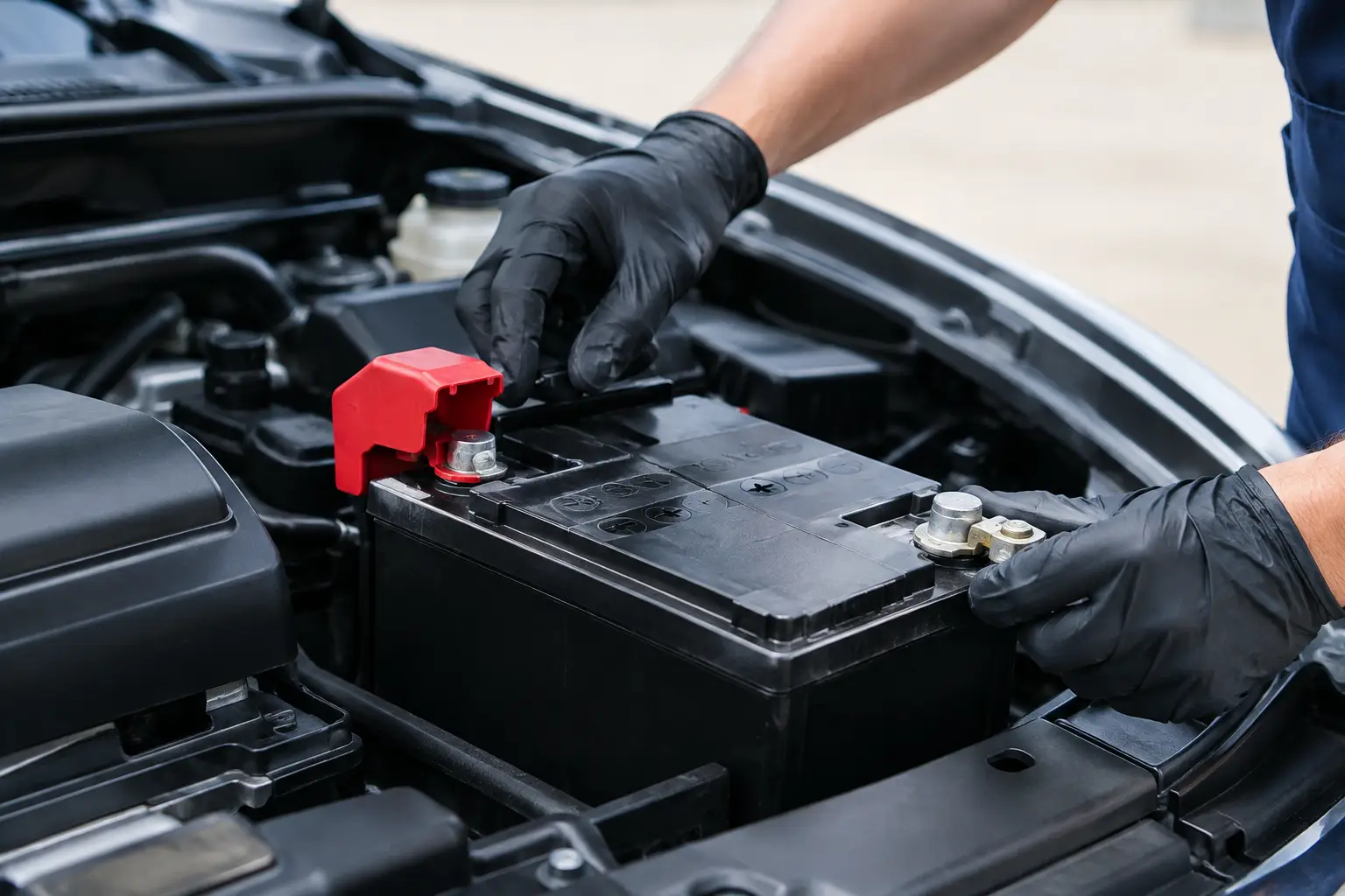 Instalación de batería segura para tu auto